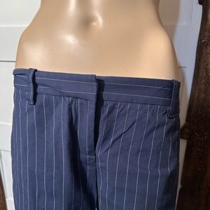 CAbi Woman's Size 4 Blue Pin-Stripe Pants